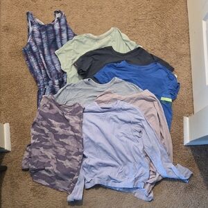 Athleta girls lot of 8 tops size 8-10